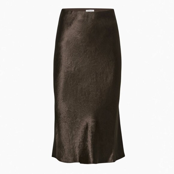 Aritzia Dresses & Skirts - Aritzia Babaton Brown Silk Skirt (Full Price $98)